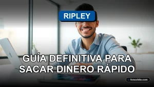 Hombre hispano sonriendo con confianza en oficina moderna, concepto de servicio financiero rápido y seguro.