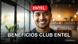 Beneficios Club Entel para clientes, persona sonriente en entorno moderno