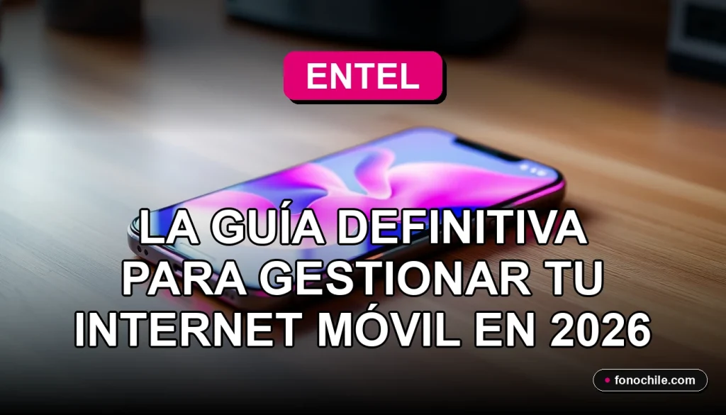 Guía definitiva para gestionar bolsas de internet móvil Entel en 2026 en un dispositivo móvil moderno.