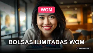 Una mujer sonriente disfruta de su plan de datos móviles con bolsas ilimitadas en su teléfono inteligente.