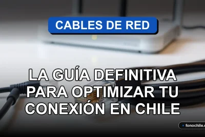 Guía definitiva de cables de red Ethernet y fibra óptica para optimizar la conexión a internet en Chile, sobre fondo de oficina moderna.