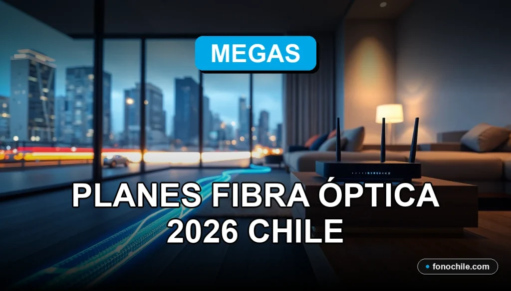 Calculadora de planes de fibra óptica 2026 en Chile comparando velocidad y precio