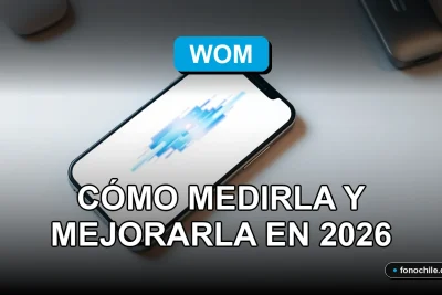 Medición y mejora de la señal de internet móvil WOM en Chile usando herramientas digitales en un teléfono inteligente.
