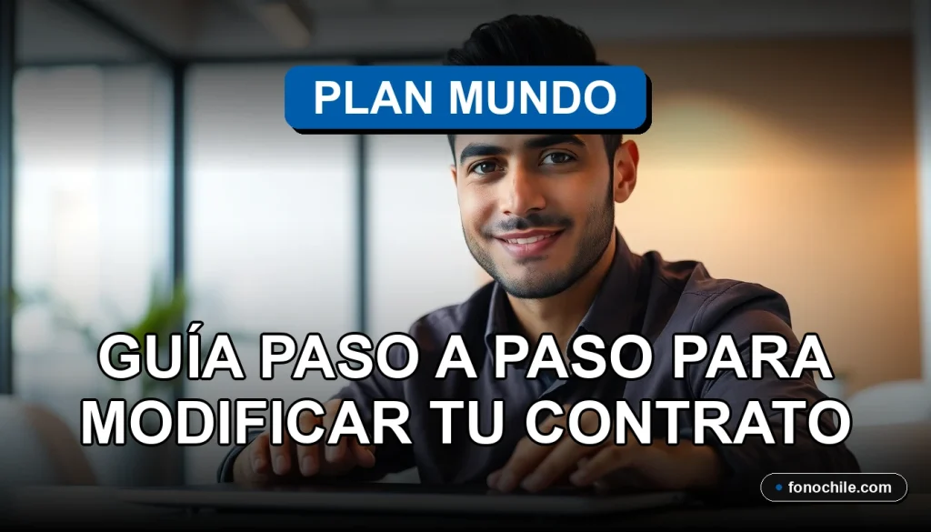 Una guía visual para modificar tu contrato de telecomunicaciones Plan Mundo 2026 de manera sencilla y segura.