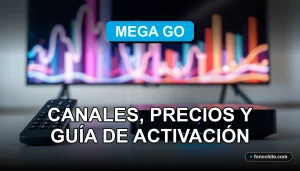Catálogo de canales y precios del servicio Mega Go 2026 en una interfaz moderna.