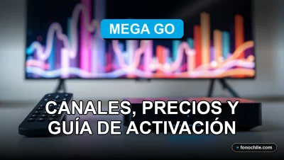 Catálogo de canales y precios del servicio Mega Go 2026 en una interfaz moderna.