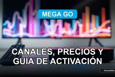 Catálogo de canales y precios del servicio Mega Go 2026 en una interfaz moderna.