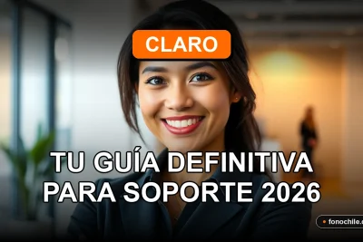 Mujer latina sonriente en oficina moderna representando el soporte al cliente de Claro Chile.