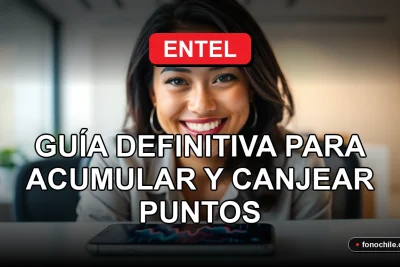 Mujer feliz canjeando puntos en el Club Fidelización de Entel desde su teléfono móvil.