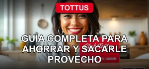 Una mujer sonriente muestra su tarjeta Club Tottus 2026 sobre un fondo nítido, destacando los beneficios y ahorros.