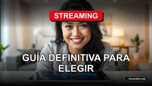 Comparación de planes de streaming en Chile 2026 en una tablet moderna sobre un escritorio de madera.
