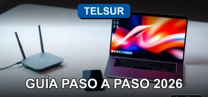 Guía de configuración de equipos Telsur 2026 en un entorno de oficina moderna