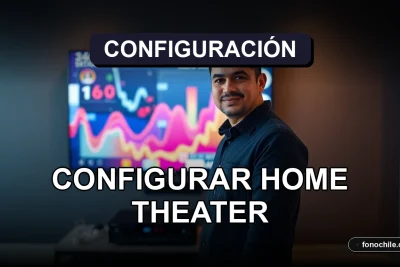 Configuración profesional de sistema de cine en casa en sala de estar moderna