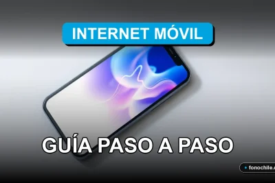 Guía para configurar internet móvil en Chile en el año 2026, mostrando un teléfono inteligente moderno.