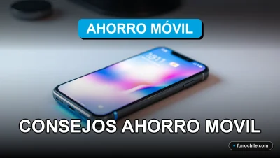 Consejos para ahorrar en tu plan de telefonía móvil en Chile, mostrando un teléfono inteligente moderno.