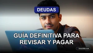 Hombre revisando su historial financiero y consultando deudas en línea en Chile de manera segura y confidencial.