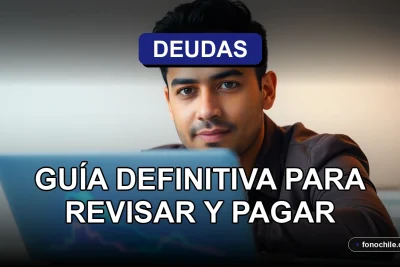 Hombre revisando su historial financiero y consultando deudas en línea en Chile de manera segura y confidencial.
