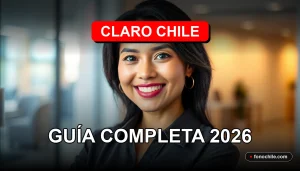 Mujer latina sonriente representando al servicio de atención al cliente de Claro Chile en oficina moderna.