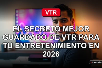 El decodificador D Box de VTR sobre una mesa moderna, mostrando gráficos abstractos de colores en la pantalla del televisor.