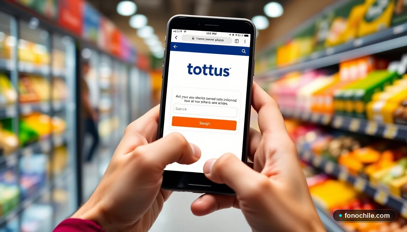 Persona participando en la encuesta de satisfacción Tottus desde su teléfono móvil