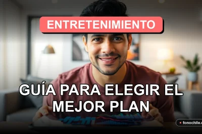 Familia chilena eligiendo plan de entretenimiento en casa para el año 2026, viendo opciones en una tablet.