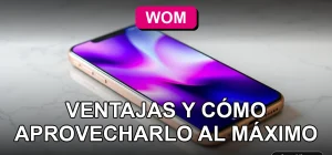 Equipo Propio Wom: Ventajas y Cómo Aprovecharlo al Máximo - Smartphone moderno mostrando gráficos abstractos en un escritorio minimalista.