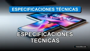 Especificaciones técnicas de productos tecnológicos modernos sobre un escritorio minimalista