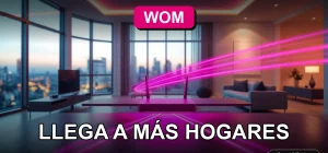 Fibra Óptica WOM llega a más hogares chilenos con conexión de alta velocidad.