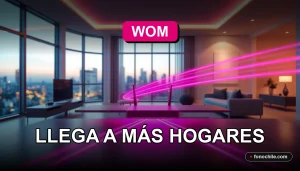 Fibra Óptica WOM llega a más hogares chilenos con conexión de alta velocidad.