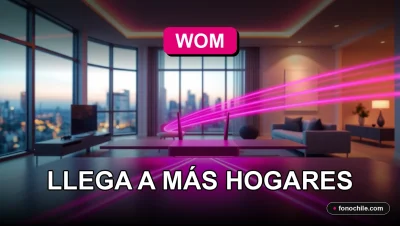 Fibra Óptica WOM llega a más hogares chilenos con conexión de alta velocidad.