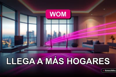 Fibra Óptica WOM llega a más hogares chilenos con conexión de alta velocidad.