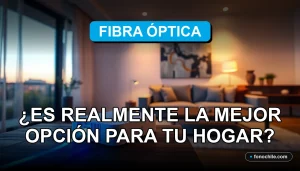 Fibra óptica de alta velocidad en un hogar moderno en Chile, conexión a internet del futuro para 2026.