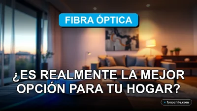 Fibra óptica de alta velocidad en un hogar moderno en Chile, conexión a internet del futuro para 2026.