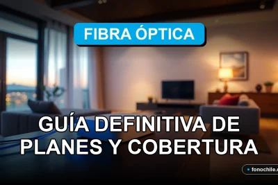 Guía definitiva de planes y cobertura de fibra óptica en Chile para el año 2026, mostrando tecnología de conexión de alta velocidad.