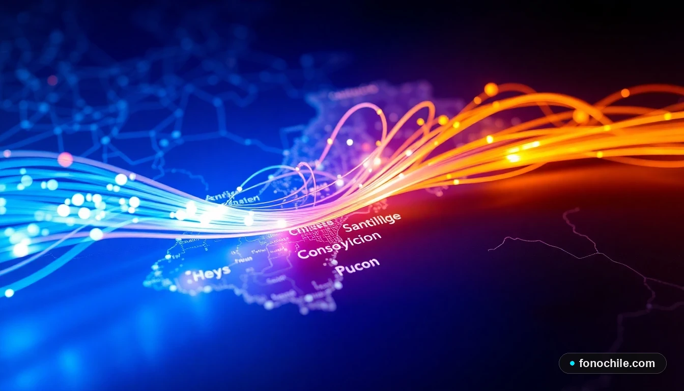 Fibra óptica en Chile mapa cobertura tecnología internet alta velocidad