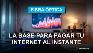 Fibra óptica de alta velocidad en Chile 2026, conexión instantánea para pagos y hogar inteligente.