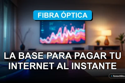 Fibra óptica de alta velocidad en Chile 2026, conexión instantánea para pagos y hogar inteligente.
