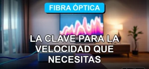 Conexión de fibra óptica de alta velocidad en un hogar moderno en Chile, representando el futuro de internet para 2026.