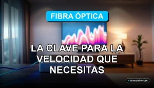 Conexión de fibra óptica de alta velocidad en un hogar moderno en Chile, representando el futuro de internet para 2026.