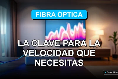 Conexión de fibra óptica de alta velocidad en un hogar moderno en Chile, representando el futuro de internet para 2026.
