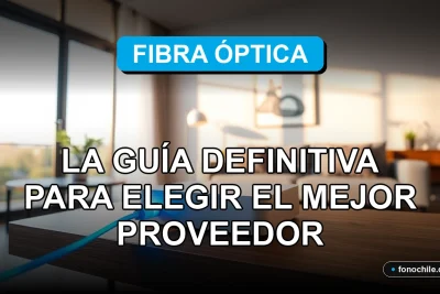 Guía comparativa de proveedores de fibra óptica en Chile para el año 2026, mostrando velocidad y cobertura en un entorno doméstico moderno.