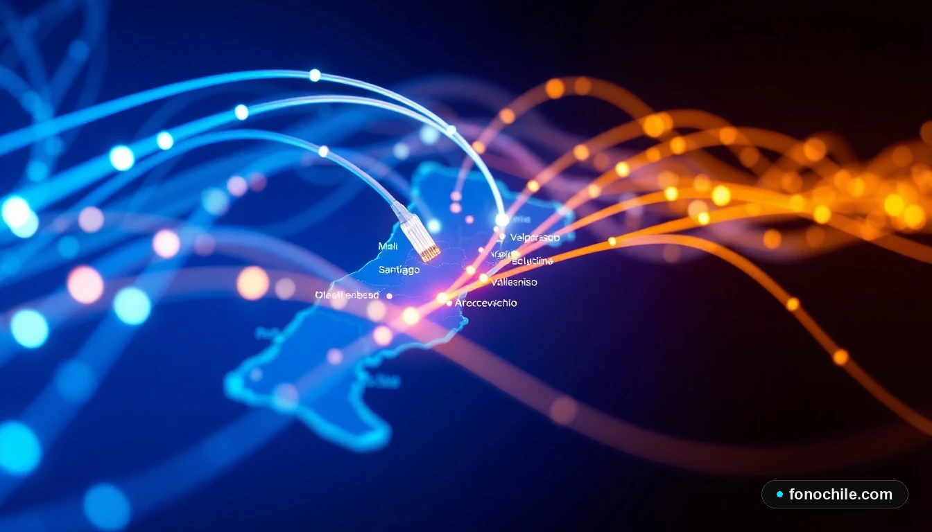 Fibra óptica en Chile 2026, red de conexión de alta velocidad y tecnología de punta