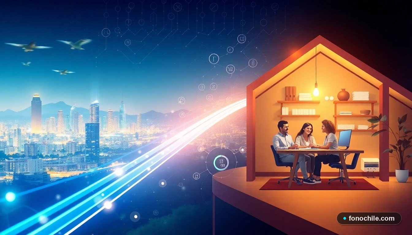 Fibra óptica en Chile conectando hogares y empresas con alta velocidad en 2026