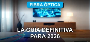 Guía definitiva de fibra óptica en Chile para el año 2026, mostrando la tecnología de conexión de alta velocidad.