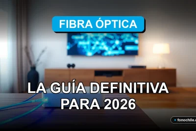 Guía definitiva de fibra óptica en Chile para el año 2026, mostrando la tecnología de conexión de alta velocidad.