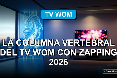 Fibra óptica de TV WOM en un hogar moderno, mostrando la tecnología de red de alta velocidad para el futuro del entretenimiento.
