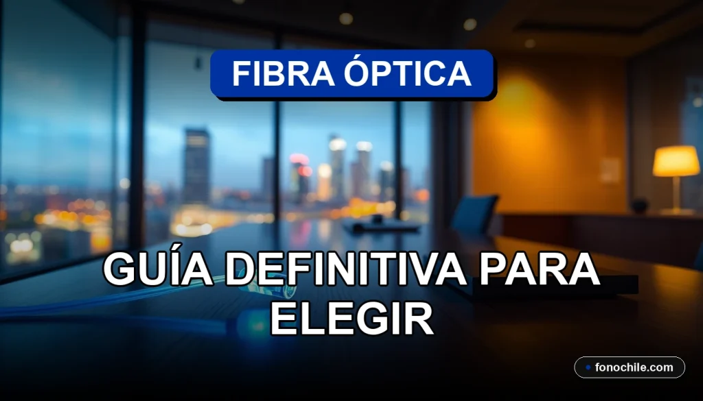 Guía para empresas chilenas eligiendo fibra óptica en 2026, conexión de alta velocidad y confiable.