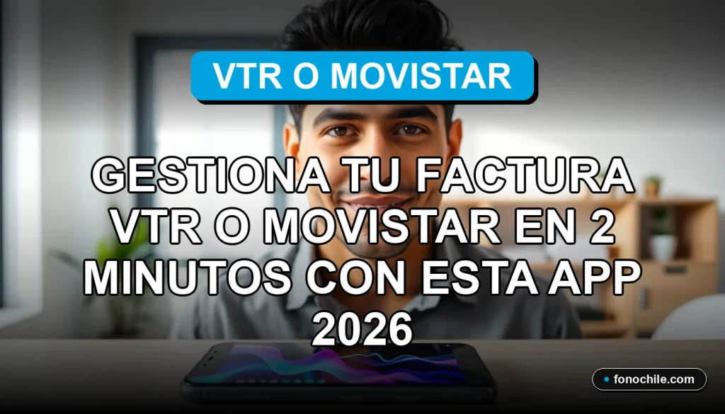 Aplicación móvil para gestionar facturas de VTR y Movistar en Chile de forma rápida y segura.
