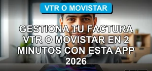 Aplicación móvil para gestionar facturas de VTR y Movistar en Chile de forma rápida y segura.