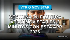 Aplicación móvil para gestionar facturas de VTR y Movistar en Chile de forma rápida y segura.